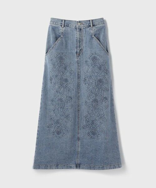GRACE CONTINENTAL / グレースコンチネンタル デニムスカート | エンボスデニムスカート | 詳細6