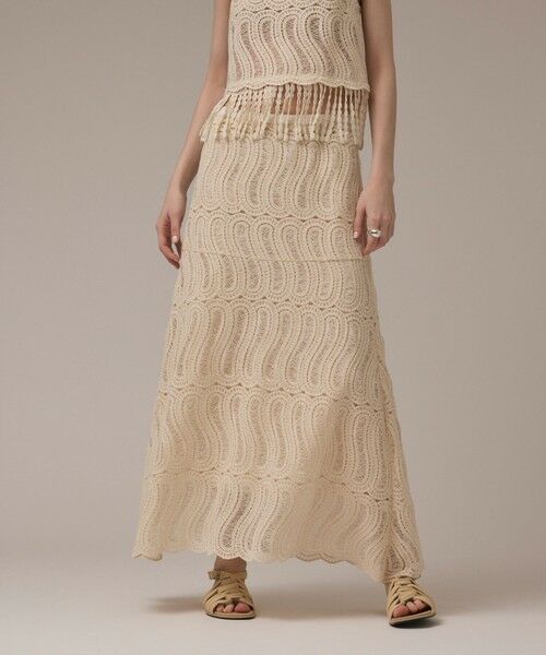 GRACE CONTINENTAL / グレースコンチネンタル ミニ・ひざ丈スカート | クロシェレーススカート | 詳細4