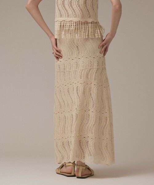 GRACE CONTINENTAL / グレースコンチネンタル ミニ・ひざ丈スカート | クロシェレーススカート | 詳細5