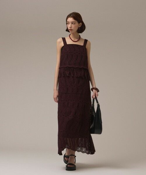 GRACE CONTINENTAL / グレースコンチネンタル ミニ・ひざ丈スカート | クロシェレーススカート | 詳細11