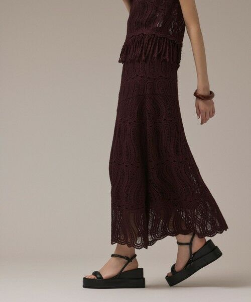 GRACE CONTINENTAL / グレースコンチネンタル ミニ・ひざ丈スカート | クロシェレーススカート | 詳細14