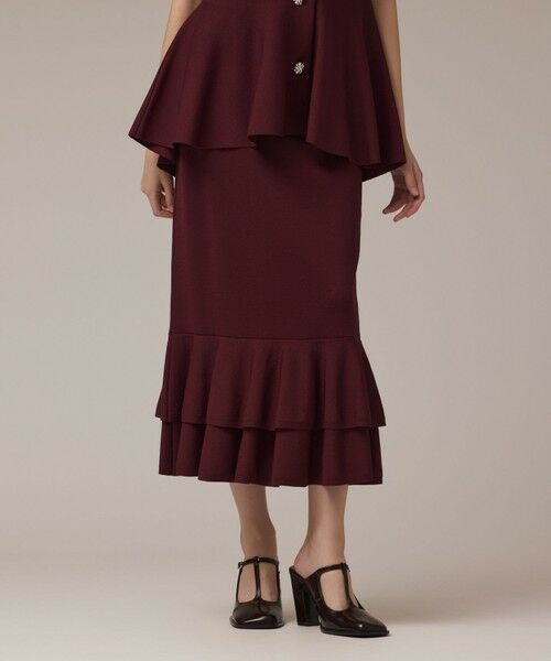 GRACE CONTINENTAL / グレースコンチネンタル ロング・マキシ丈スカート | ティアードニットスカート | 詳細3