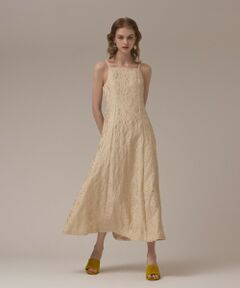 GRACE CONTINENTAL / グレースコンチネンタル ロング・マキシ丈ワンピース | リーフジャガードキャミワンピース