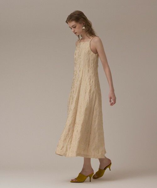 GRACE CONTINENTAL / グレースコンチネンタル ロング・マキシ丈ワンピース | リーフジャガードキャミワンピース | 詳細1