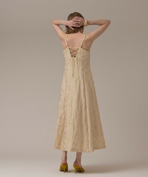 GRACE CONTINENTAL / グレースコンチネンタル ロング・マキシ丈ワンピース | リーフジャガードキャミワンピース | 詳細2