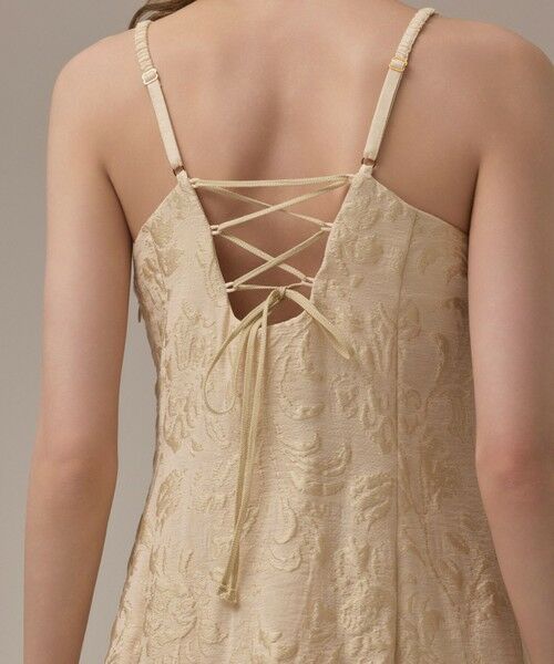 GRACE CONTINENTAL / グレースコンチネンタル ロング・マキシ丈ワンピース | リーフジャガードキャミワンピース | 詳細8