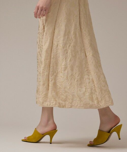 GRACE CONTINENTAL / グレースコンチネンタル ロング・マキシ丈ワンピース | リーフジャガードキャミワンピース | 詳細9