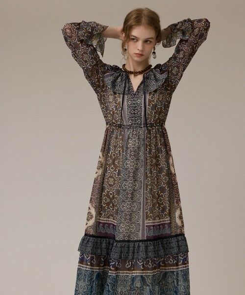 GRACE CONTINENTAL / グレースコンチネンタル ロング・マキシ丈ワンピース | ペイズリープリントドレス | 詳細13