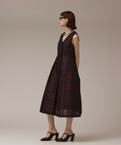 GRACE CONTINENTAL / グレースコンチネンタル ロング・マキシ丈ワンピース | シャドーチェックワンピース | 詳細1