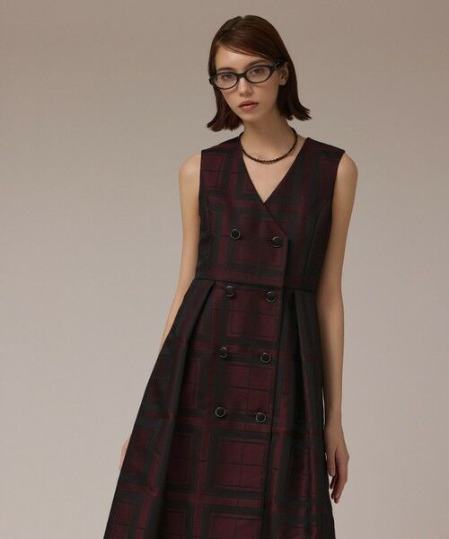 GRACE CONTINENTAL / グレースコンチネンタル ロング・マキシ丈ワンピース | シャドーチェックワンピース | 詳細3