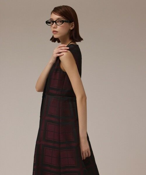 GRACE CONTINENTAL / グレースコンチネンタル ロング・マキシ丈ワンピース | シャドーチェックワンピース | 詳細4