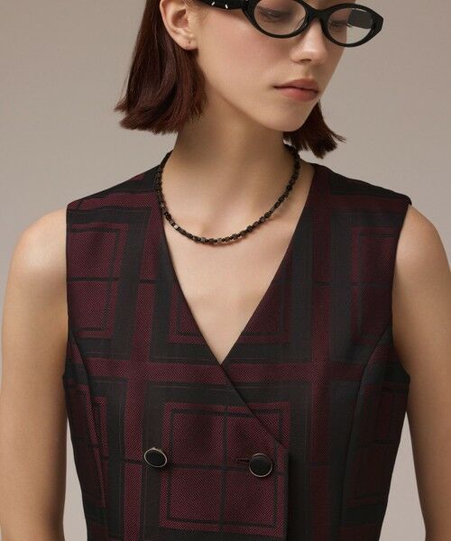 GRACE CONTINENTAL / グレースコンチネンタル ロング・マキシ丈ワンピース | シャドーチェックワンピース | 詳細6