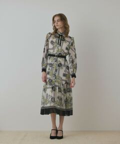 GRACE CONTINENTAL / グレースコンチネンタル ロング・マキシ丈ワンピース | オーナメントフラワープリントワンピース