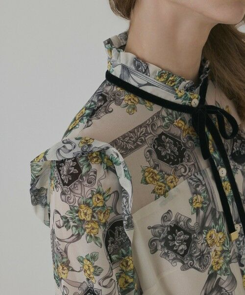 GRACE CONTINENTAL / グレースコンチネンタル ロング・マキシ丈ワンピース | オーナメントフラワープリントワンピース | 詳細11