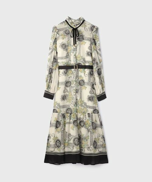 GRACE CONTINENTAL / グレースコンチネンタル ロング・マキシ丈ワンピース | オーナメントフラワープリントワンピース | 詳細12