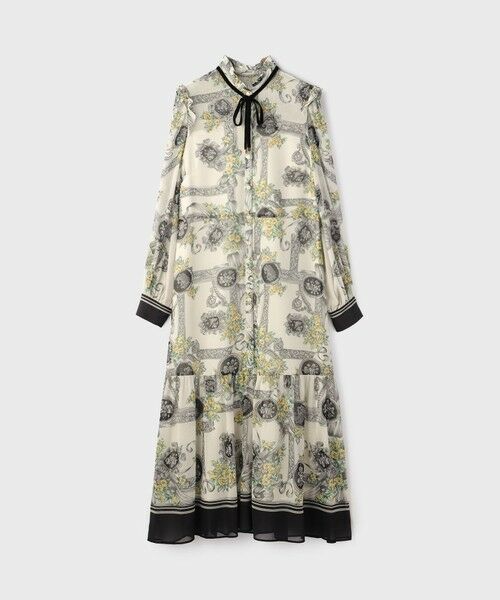 GRACE CONTINENTAL / グレースコンチネンタル ロング・マキシ丈ワンピース | オーナメントフラワープリントワンピース | 詳細15