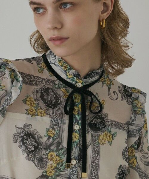 GRACE CONTINENTAL / グレースコンチネンタル ロング・マキシ丈ワンピース | オーナメントフラワープリントワンピース | 詳細7