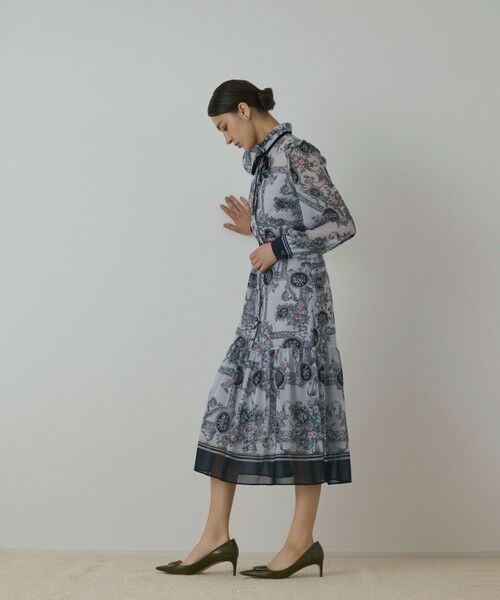 GRACE CONTINENTAL / グレースコンチネンタル ロング・マキシ丈ワンピース | オーナメントフラワープリントワンピース | 詳細17