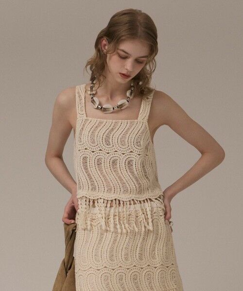 クロシェレースキャミ 25AW ファッション クロシェレースキャミGRACE CONTINENTAL