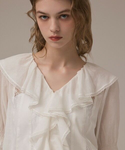 GRACE CONTINENTAL / グレースコンチネンタル シャツ・ブラウス | コットンフリルカラーブラウス | 詳細2