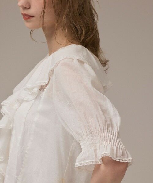 GRACE CONTINENTAL / グレースコンチネンタル シャツ・ブラウス | コットンフリルカラーブラウス | 詳細4