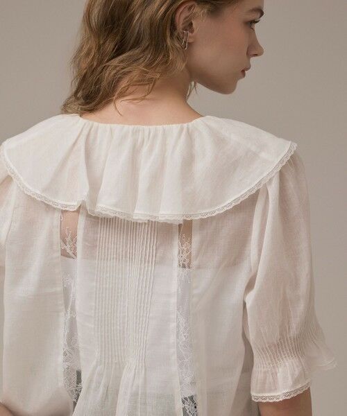 GRACE CONTINENTAL / グレースコンチネンタル シャツ・ブラウス | コットンフリルカラーブラウス | 詳細5