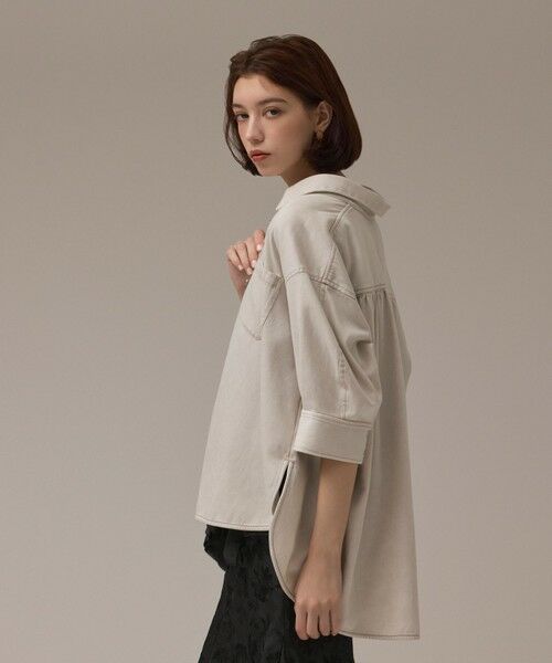 GRACE CONTINENTAL / グレースコンチネンタル シャツ・ブラウス | ツイルハーフスリーブシャツ | 詳細1