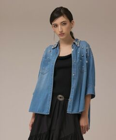 GRACE CONTINENTAL / グレースコンチネンタル シャツ・ブラウス | デニムハーフスリーブシャツ