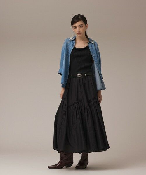 GRACE CONTINENTAL / グレースコンチネンタル シャツ・ブラウス | デニムハーフスリーブシャツ | 詳細1