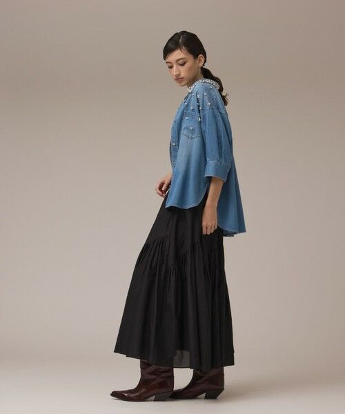 GRACE CONTINENTAL / グレースコンチネンタル シャツ・ブラウス | デニムハーフスリーブシャツ | 詳細2