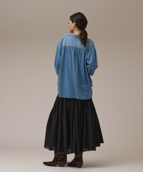 GRACE CONTINENTAL / グレースコンチネンタル シャツ・ブラウス | デニムハーフスリーブシャツ | 詳細3