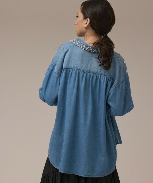 GRACE CONTINENTAL / グレースコンチネンタル シャツ・ブラウス | デニムハーフスリーブシャツ | 詳細5