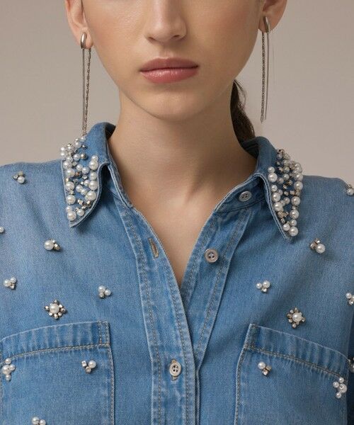 GRACE CONTINENTAL / グレースコンチネンタル シャツ・ブラウス | デニムハーフスリーブシャツ | 詳細6