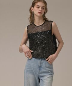 GRACE CONTINENTAL / グレースコンチネンタル カットソー | ビーズ刺繍トップ