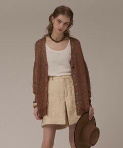 GRACE CONTINENTAL / グレースコンチネンタル カーディガン・ボレロ | ラメルーズニットカーディガン