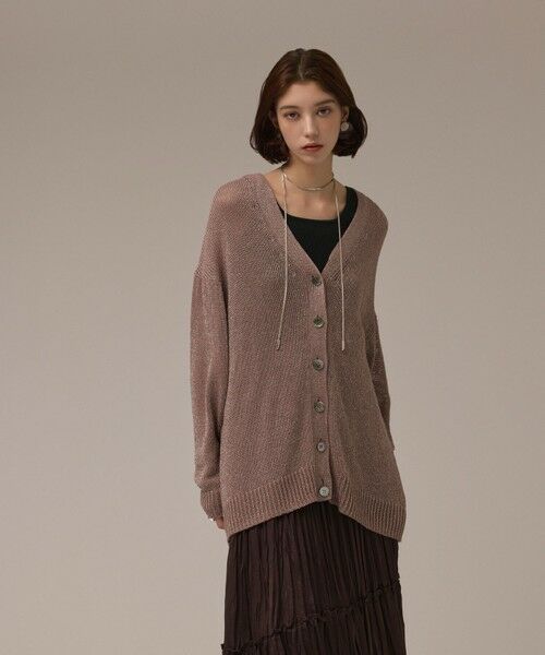 GRACE CONTINENTAL / グレースコンチネンタル カーディガン・ボレロ | ラメルーズニットカーディガン | 詳細7