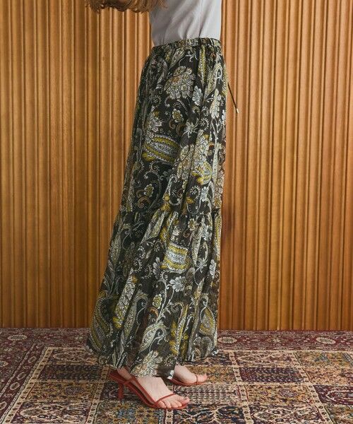 GRACE CONTINENTAL / グレースコンチネンタル ロング・マキシ丈スカート | ラメストライププリントスカート | 詳細3