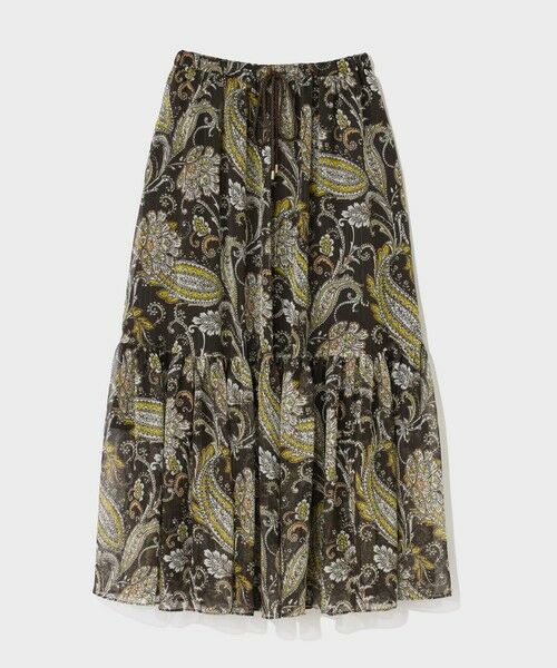 GRACE CONTINENTAL / グレースコンチネンタル ロング・マキシ丈スカート | ラメストライププリントスカート | 詳細4