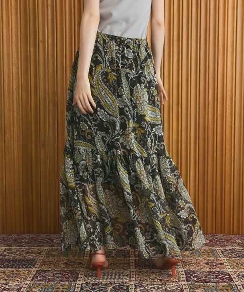 GRACE CONTINENTAL / グレースコンチネンタル ロング・マキシ丈スカート | ラメストライププリントスカート | 詳細5