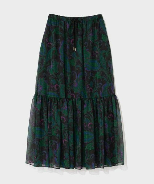 GRACE CONTINENTAL / グレースコンチネンタル ロング・マキシ丈スカート | ラメストライププリントスカート | 詳細14