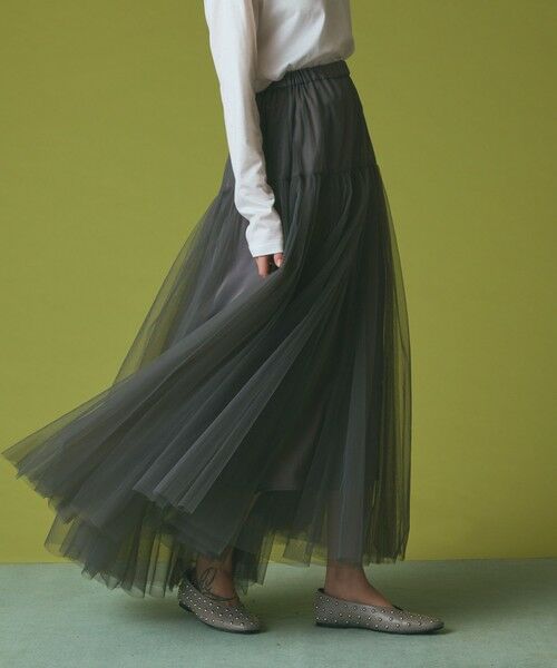 GRACE CONTINENTAL / グレースコンチネンタル ミニ・ひざ丈スカート | チュールボリュームスカート | 詳細8