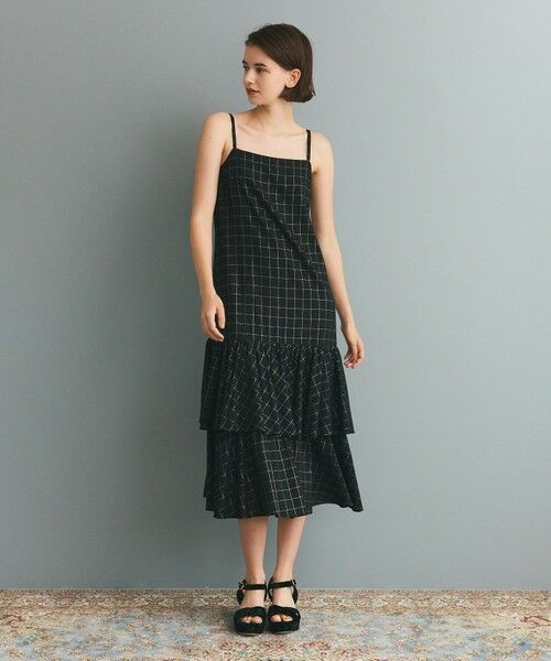 GRACE CONTINENTAL / グレースコンチネンタル ロング・マキシ丈ワンピース | ラメチェックキャミドレス | 詳細5