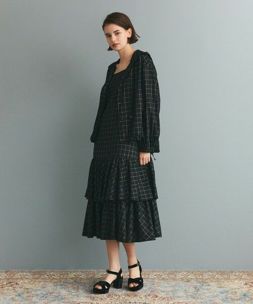 GRACE CONTINENTAL / グレースコンチネンタル ロング・マキシ丈ワンピース | ラメチェックキャミドレス | 詳細8