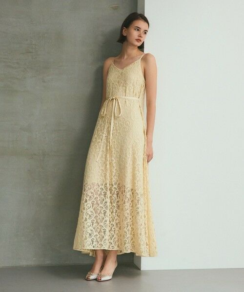 GRACE CONTINENTAL/グレースコンチネンタル レースキャミドレス ベージュ 38 GRACE CONTINENTAL/グレースコンチネンタル レースキャミドレス ベージュ 38