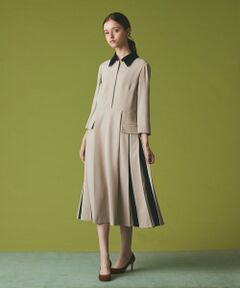 GRACE CONTINENTAL / グレースコンチネンタル ロング・マキシ丈ワンピース | クレリックバイカラーワンピース