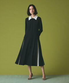 GRACE CONTINENTAL / グレースコンチネンタル ロング・マキシ丈ワンピース | クレリックバイカラーワンピース