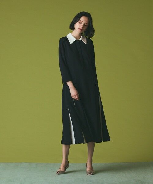 GRACE CONTINENTAL / グレースコンチネンタル ロング・マキシ丈ワンピース | クレリックバイカラーワンピース | 詳細8