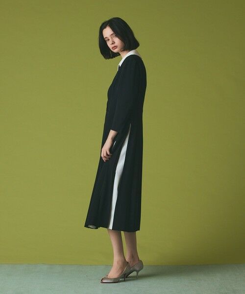 GRACE CONTINENTAL / グレースコンチネンタル ロング・マキシ丈ワンピース | クレリックバイカラーワンピース | 詳細11