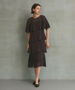 GRACE CONTINENTAL / グレースコンチネンタル ドレス | シフォンケープドレス