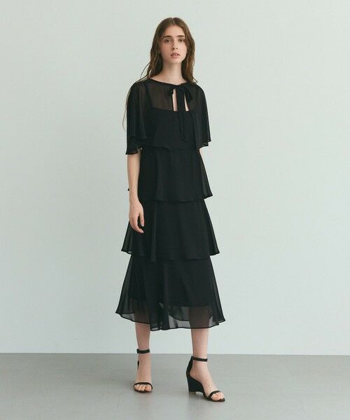 GRACE CONTINENTAL / グレースコンチネンタル ドレス | シフォンケープドレス | 詳細12